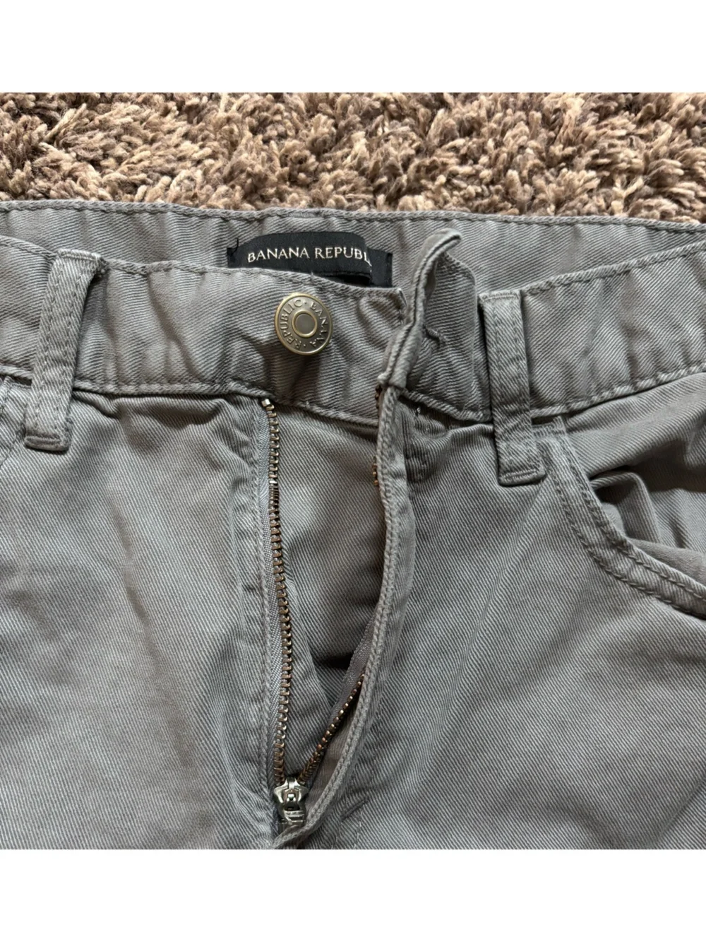 Banana Republic Men's Slim Straight Jeans - Light Gray